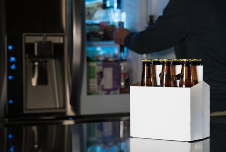 Cardboard Carrier | White Cardboard 12oz Bottle Carrier | 6 Pack