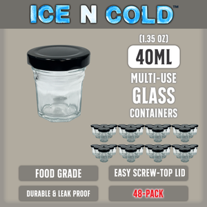 Multi-Use Glass Jars with Leakproof Clear Lid, Reusable & Eco-Friendly – Ideal for Jams, Sauces, Spices; Lead -Free and BPA-Free Glass Bottle