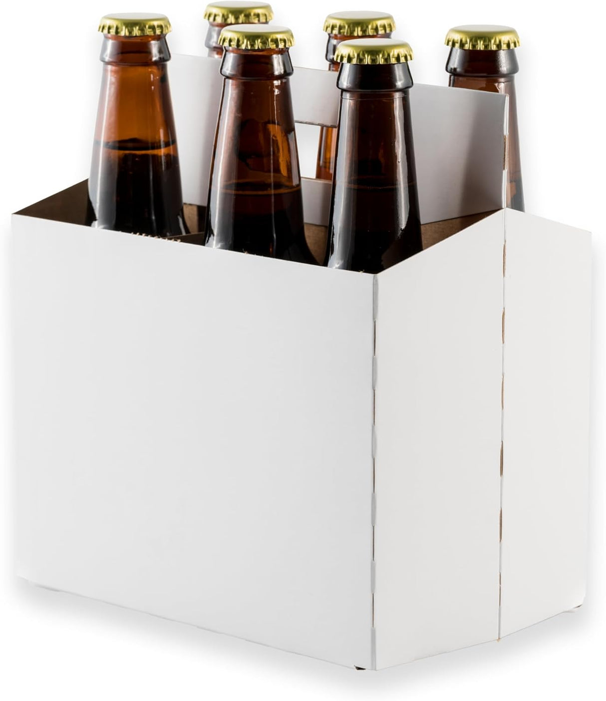 Cardboard Carrier | White Cardboard 12oz Bottle Carrier | 6 Pack
