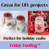 Friday Feeling 16oz Glass Mason Jar Mug with Handle, Metal Lid and Striped Straw, Beverage Container