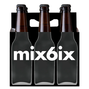 ICE N COLD® 6 Pack Cardboard Carriers - Black X-Ray Style - Made in USA - Safe & Easy Transport for 12oz Beer or Soda Bottles