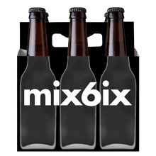 Load image into Gallery viewer, ICE N COLD 6 Pack Cardboard Carriers - Black X-Ray Style - Made in USA - Safe &amp; Easy Transport for 12oz Beer or Soda Bottles
