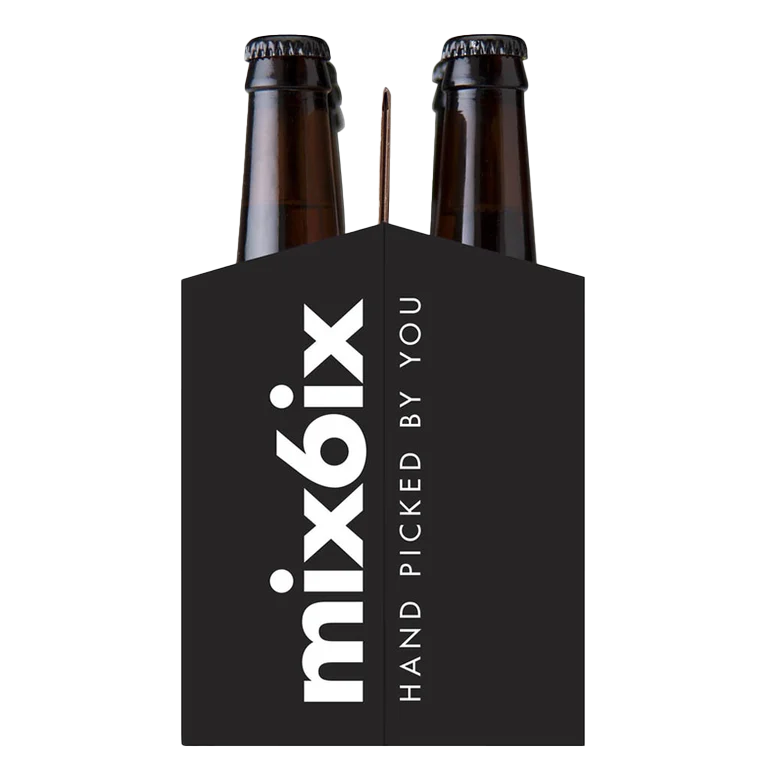 ICE N COLD® 6 Pack Cardboard Carriers - Black X-Ray Style - Made in USA - Safe & Easy Transport for 12oz Beer or Soda Bottles