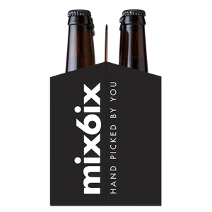 ICE N COLD® 6 Pack Cardboard Carriers - Black X-Ray Style - Made in USA - Safe & Easy Transport for 12oz Beer or Soda Bottles