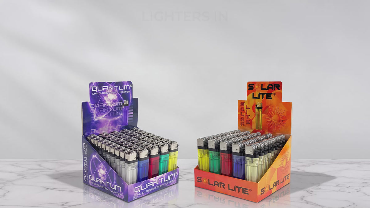 Disposable Lighters (50pk to 1000pk) | Solar Lite® | Bonus 5pk on 50, 100 & 200