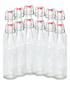 16-20oz Clear Growler with Flip Top Airtight Silicone Seal