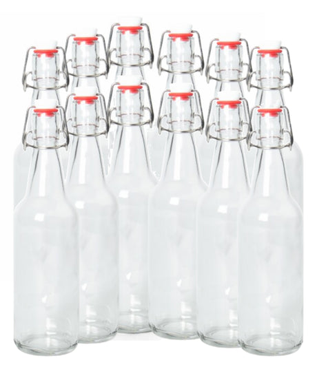 16-20oz Clear Growler with Flip Top Airtight Silicone Seal