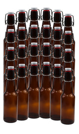 16-20oz Amber Growler with Flip Top Airtight Silicone Seal