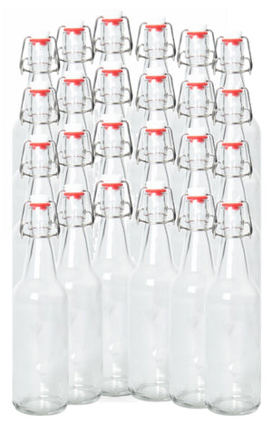 16-20oz Clear Growler with Flip Top Airtight Silicone Seal