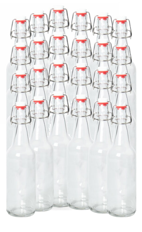 16-20oz Clear Growler with Flip Top Airtight Silicone Seal