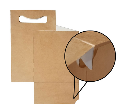 C-Store Packaging | 4-Pack Kraft Cardboard Carrier 
