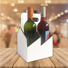 Load image into Gallery viewer, C-Store Packaging | 4-Pack Wine/Liquor Cardboard Bottle Carrier 
