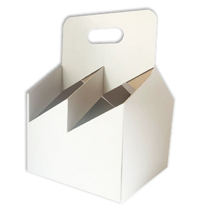 C-Store Packaging | 4-Pack Wine/Liquor Cardboard Bottle Carrier 