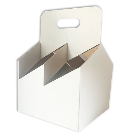 C-Store Packaging | 4-Pack Wine/Liquor Cardboard Bottle Carrier 