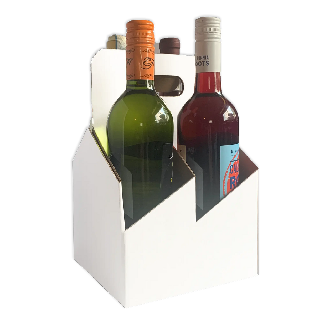  C-Store Packaging | 4-Pack Wine/Liquor Cardboard Bottle Carrier