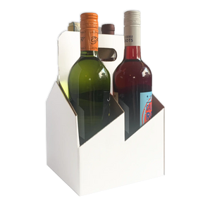  C-Store Packaging | 4-Pack Wine/Liquor Cardboard Bottle Carrier