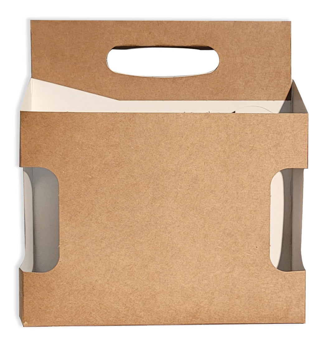 6pk Cardboard Carrier | Kraft-New Die Cardboard 12oz Bottle Carrier | 6 Pack