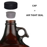 C-Store - 1 Gallon  Amber Glass Growler, glass jug