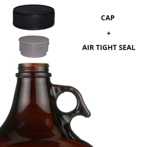 C-Store - 1 Gallon  Amber Glass Growler, glass jug