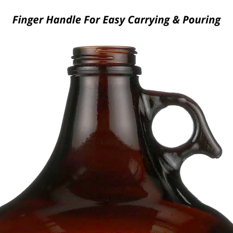 C-Store - 1 Gallon  Amber Glass Growler, glass jug