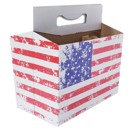 C-Store Packaging - American Flag Cardboard  Carrier