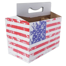 Load image into Gallery viewer, C-Store Packaging - American Flag Cardboard  Carrier
