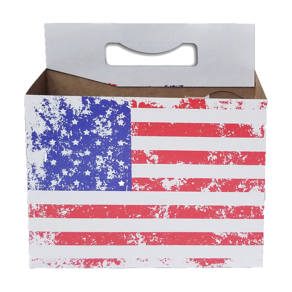 C-Store Packaging - American Flag Cardboard  Carrier