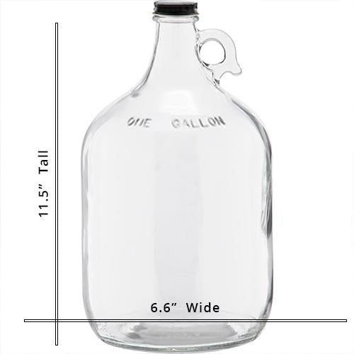 C-Store - 1 Gall Clear Glass Growler, glass jug