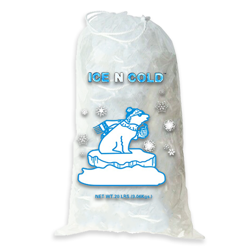Ice N Cold 20lb Drawstring Ice Bags Available in 100ct 200ct 250ct 300ct 400ct 500ct 600ct