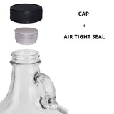 C-Store - 1 Gall Clear Glass Growler, glass jug