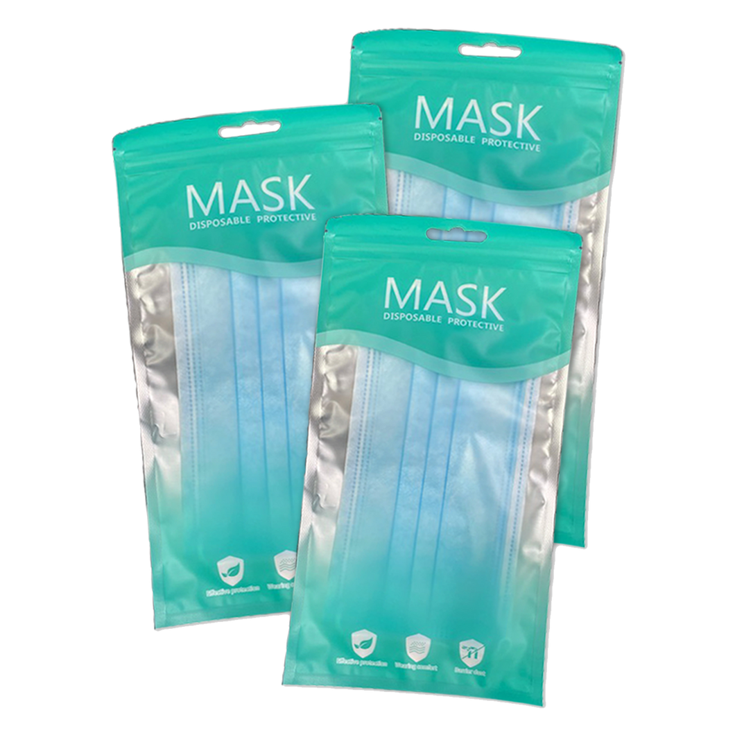 Individually Packed 3-PLY Disposable Face Mask | Pack of 50