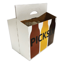 Load image into Gallery viewer, C-Store Packaging | Pick Six Bottles Cardboard 6 Pack Bottle Carrier

