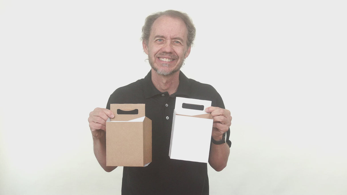 Cardboard Carrier | Kraft 12oz Bottle Carrier | 4 Pack