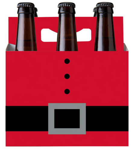 C-Store Packaging | 6-Pack Mix 6ix Santa Cardboard Carrier 